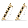 Tartalék fém csat készlet 3 szélességgel Apple Watch Ultra 49mm / 46mm / 45mm / 44mm / 42mm modellekhez - 3 db - arany
