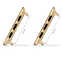 Tartalék fém csat készlet 3 szélességgel Apple Watch Ultra 49mm / 46mm / 45mm / 44mm / 42mm modellekhez - 3 db - arany