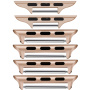 Tartalék fém csatkészlet 3 szélességgel Apple Watch Ultra 49mm / 46mm / 45mm / 44mm / 42mm - 3 db - rózsaarany
