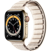 Velúr mágneses szíj Apple Watch 42mm / 41mm / 40mm / 38mm - bézs