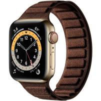 Velúr mágneses szíj Apple Watch 42mm / 41mm / 40mm / 38mm - sötétbarna