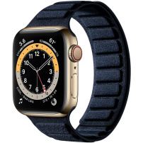Velúr mágneses szíj Apple Watch 42mm / 41mm / 40mm / 38mm - sötétkék