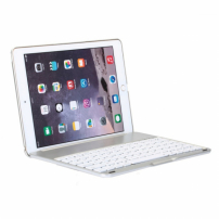 WITSPAD alumínium tok megvilágított Bluetooth billentyűzettel iPad 9,7" (2017/2018) / Pro 9,7" / Air 1 / 2-re -ezüst