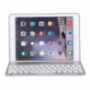 WITSPAD alumínium tok megvilágított Bluetooth billentyűzettel iPad 9,7" (2017/2018) / Pro 9,7" / Air 1 / 2-re -ezüst