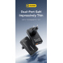 ESSAGER ES-CD61 GaN ultravékony gyorstöltő adapter USB-C / USB-A portokkal - 33W - fekete