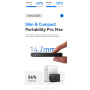 ESSAGER ES-CD61 GaN ultravékony gyorstöltő adapter USB-C / USB-A portokkal - 33W - fekete
