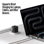 DUX DUCIS WLCM Series fonott töltő- és adat Kábel - USB-C - USB-C - 1 m - fekete