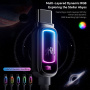 ESSAGER fonott töltő- és adat Kábel háttérvilágítással - USB-A - USB-C - 1 m - világosszürke