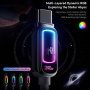 ESSAGER fonott töltő- és adat Kábel háttérvilágítással - USB-C - USB-C - 2 m - kék