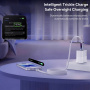 ESSAGER fonott töltő- és adat Kábel háttérvilágítással - USB-C - USB-C - 2 m - kék