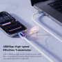 ESSAGER fonott töltő- és adat Kábel háttérvilágítással - USB-C - USB-C - 2 m - kék