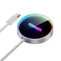 ESSAGER ES-WC17 vezeték nélküli MagSafe töltő háttérvilágítással iPhone / AirPods készülékhez - 15W - fehér