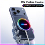 ESSAGER ES-WC17 vezeték nélküli MagSafe töltő háttérvilágítással iPhone / AirPods készülékhez - 15W - fehér