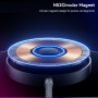 ESSAGER ES-WC17 vezeték nélküli MagSafe töltő háttérvilágítással iPhone / AirPods készülékhez - 15W - fehér