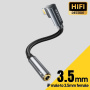 ESSAGER audio Redukció - 3,5 mm jack - Lightning - fekete