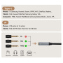 ESSAGER audio Redukció - 3,5 mm jack - Lightning - fekete