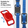 XDcase szilikon tok szett nyakörvre rögzítéshez AirTag 1 / 2 készülékhez - 4 db - kék