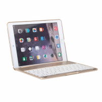 WITSPAD alumínium tok megvilágított Bluetooth billentyűzettel iPad 9,7" (2017/2018) / Pro 9,7" / Air 1 / 2-re -arany