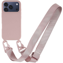 Matt tok állítható pánttal iPhone 17 Pro-hoz - antik rózsaszín