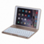 WITSPAD alumínium tok megvilágított Bluetooth billentyűzettel iPad 9,7" (2017/2018) / Pro 9,7" / Air 1 / 2-re -arany