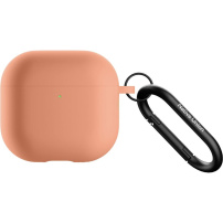 Native Union Active szilikon tok karabinerrel AirPods 4 / 5 készülékhez - barackszínű