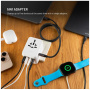 FIXED Voyager GaN univerzális úti töltő adapter 3x USB-C / 2x USB-A porttal és kihúzható csatlakozókkal - 70W - fehér