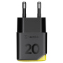 Tactical Minimi GaN gyorstöltő töltő adapter USB-C porttal - 20W - fekete