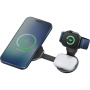 ENERGEA AluMag Trio 2 3 az 1-ben összecsukható vezeték nélküli MagSafe töltő iPhone / Apple Watch / AirPods készülékekhez - 25W - sötétszürke