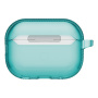 UNIQ Glase Pro Lock átlátszó tok zárral és karabinerrel AirPods Pro 3-hoz - türkizkék