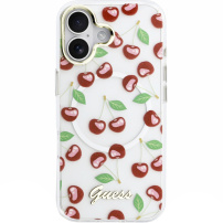 Guess IML Glitter Cherry MagSafe tok iPhone 17-hez - cseresznye