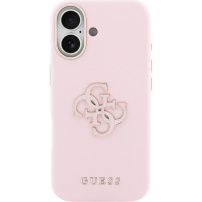 Guess Resin Logo tok iPhone 17 - rózsaszín