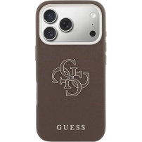 Guess Resin Logo iPhone 17 Pro tok - barna