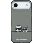 Karl Lagerfeld IML K&CH Heads Logo átlátszó tok MagSafe-szel iPhone Air-hez - szürke