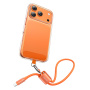 USAMS SJ784 2 az 1-ben szilikon töltő- és adat Kábel és pánt - USB-C - USB-C - 30 cm - fekete