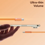 USAMS SJ783 fonott töltő- és adat Kábel háttérvilágítással - USB-C - USB-C - 1,2 m - narancssárga