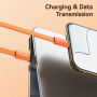 USAMS SJ783 fonott töltő- és adat Kábel háttérvilágítással - USB-C - USB-C - 1,2 m - narancssárga