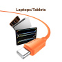 USAMS SJ787 szilikon töltő- és adat Kábel - USB-C - USB-C - 1 m - fehér