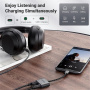 ONTEN OTN-288 2 az 1-ben audio és töltő redukció - 3,5 mm jack / USB-C - USB-C - szürke