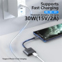 ONTEN OTN-290 2in1 audio és töltő redukció - 2x USB-C - USB-C - szürke