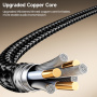 Toocki TQ-YP09D audio kábel - 3,5 mm jack - Lightning - 1 m - fekete