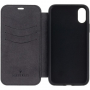 Maserati Granlusso flip cover tok iPhone X / XS - fekete