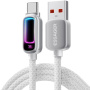 ESSAGER fonott töltő- és adat Kábel háttérvilágítással - USB-A - USB-C - 2 m - világosszürke