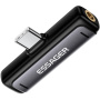ESSAGER 2in1 audio és töltő redukció - 3,5 mm jack / USB-C - USB-C - szürke