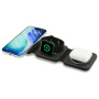 Guess 4G 3 az 1-ben összehajtható vezeték nélküli MagSafe töltő iPhone / Apple Watch / AirPods készülékekhez - 15W - szürke