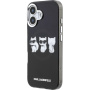 Karl Lagerfeld IML Choupette Trio Watercolor tok MagSafe támogatással iPhone 17-hez - fekete