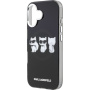Karl Lagerfeld IML Choupette Trio Watercolor tok MagSafe támogatással iPhone 17-hez - fekete