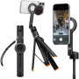 Spigen S582W panorámás Bluetooth szelfibot tripoddal és MagSafe rögzítéssel iPhone-hoz - fekete