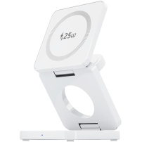 IW31 3 az 1-ben összecsukható mágneses vezeték nélküli állvány iPhone / Apple Watch / AirPods - 25W - fehér