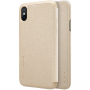 Nillkin Sparkle Folio tok Apple iPhone X / XS - arany