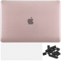 ENKAY 3 az 1-ben fényes Tok ultravékony EU billentyűzetvédővel és portvédő dugókkal MacBook Neo (A3404) készülékhez - rózsaszín